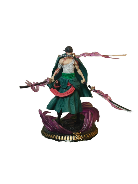 Zoro Purple Flames Figurine – 21cm One Piece Collectible
